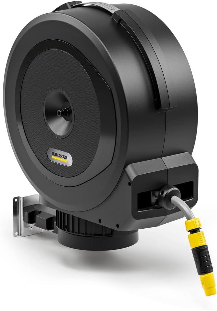 Slanghaspel - Slangbox - Tuin water geven - Automatische oproller - 35 meter slang - Zwart