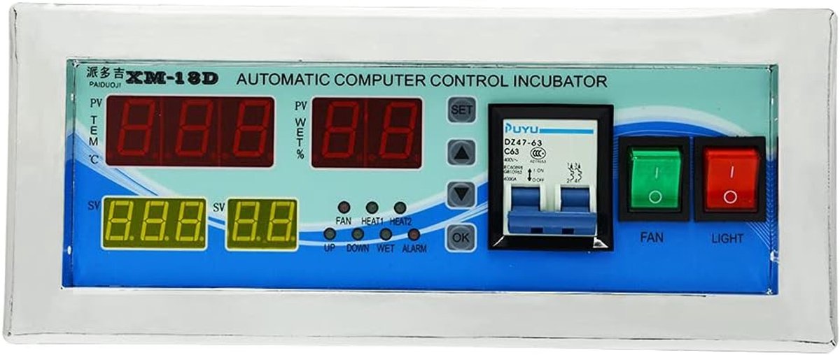 Digital Incubator Controller, Fully Automatic Temperature and Humidity Controller, 180V~240V, XM-18D - ShopVlot