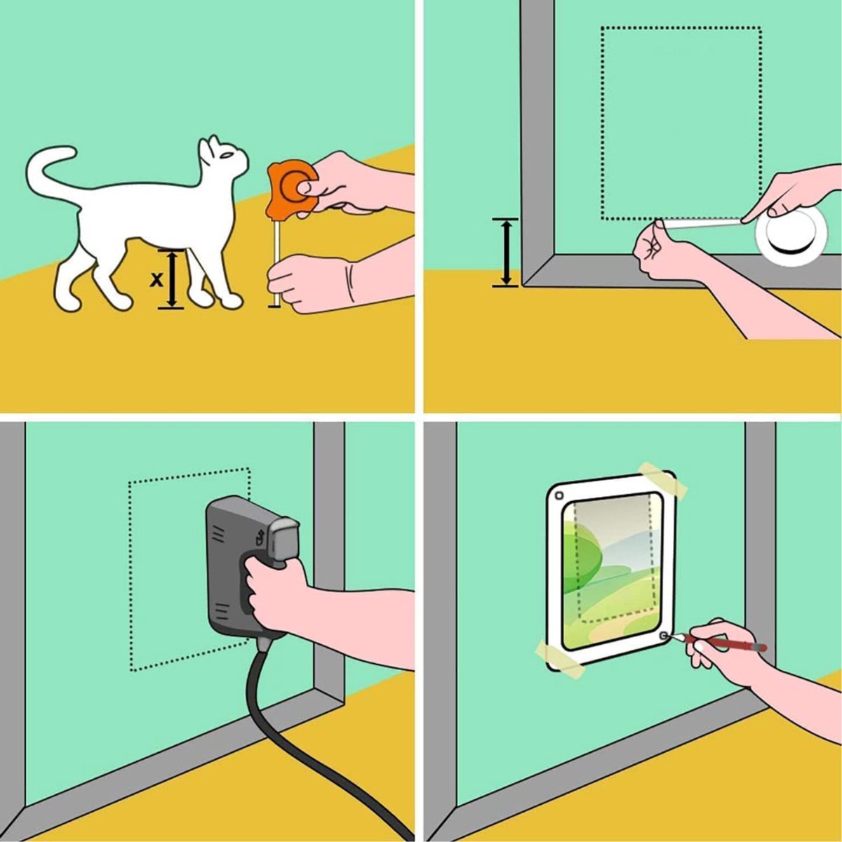 Groupe SEB Allvia Kattenluik Met Magneet - 19cm × 5cm × 20cm thumbnail 3