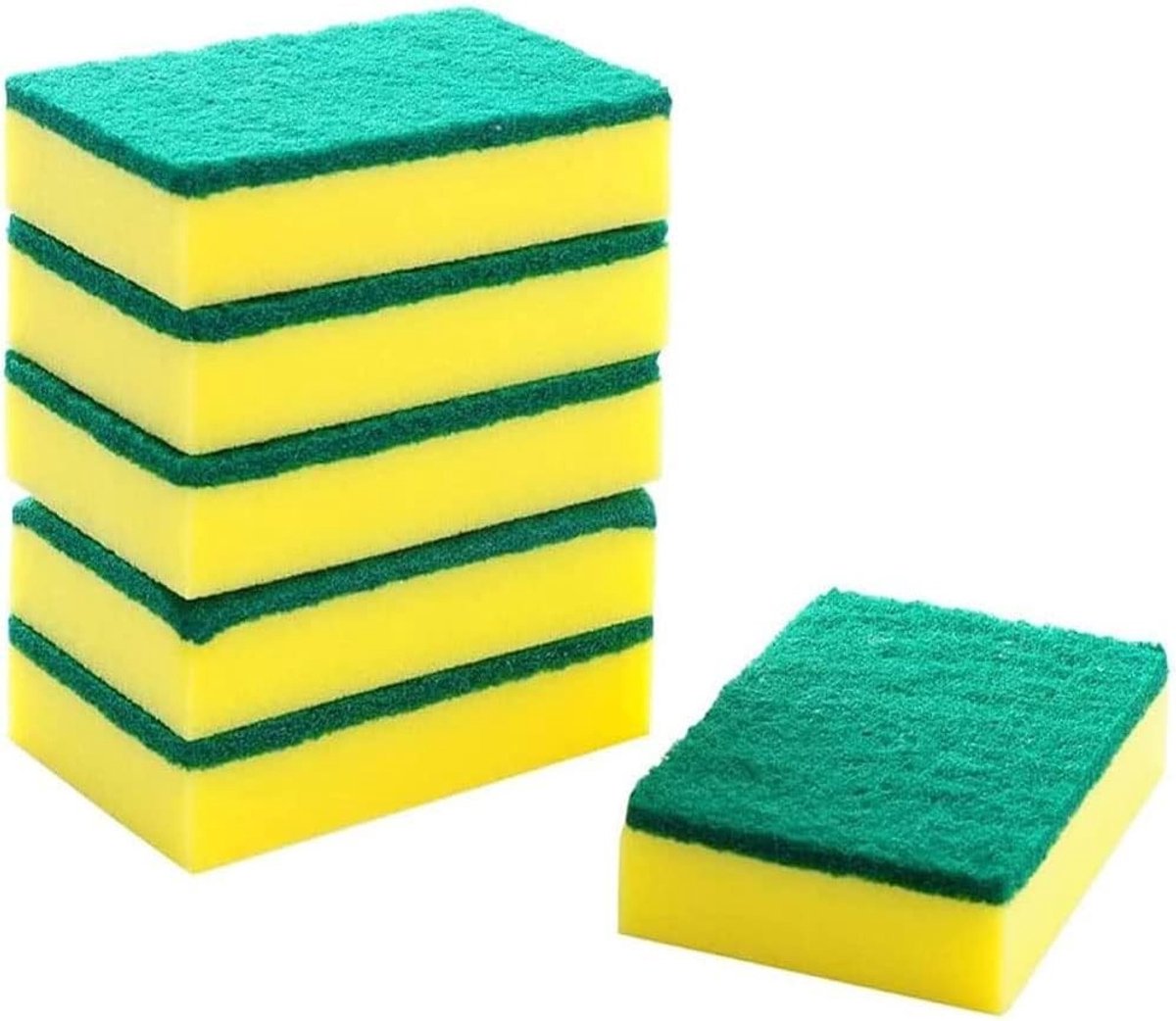 20 Stuks Schoonmaak Sponsen, Dubbelzijdige Keuken Sponsen voor Effectieve Afwas en Grondige Reiniging, Duurzame Schrobsponges voor Diverse Toepassingen