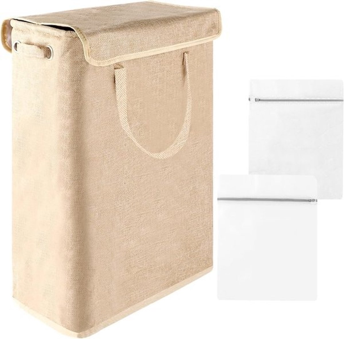 Wasmand met deksel 45 liter - Smalle en compacte wasverzamelaar