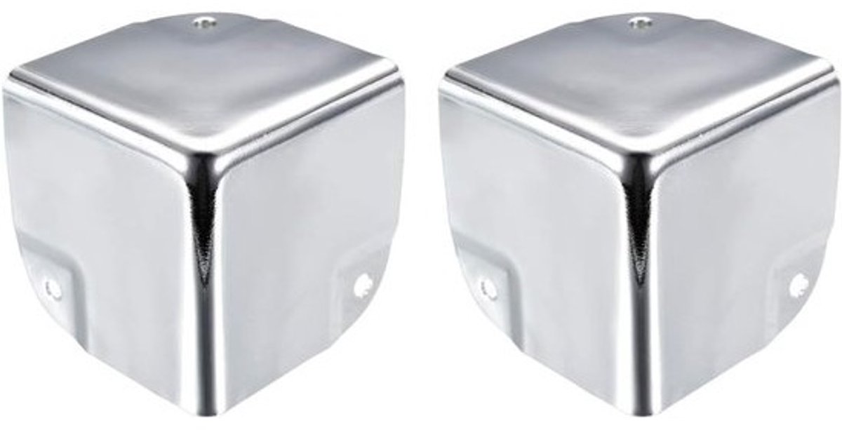 Hoekbescherming en randbescherming - Metalen afdekking 50 x 50 x 50 mm - 2 stuks