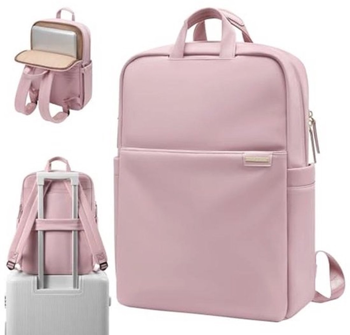 Slanke laptoprugzak voor dames en heren - Lichtgewicht en Elegant voor Woon-werkverkeer 40 cm