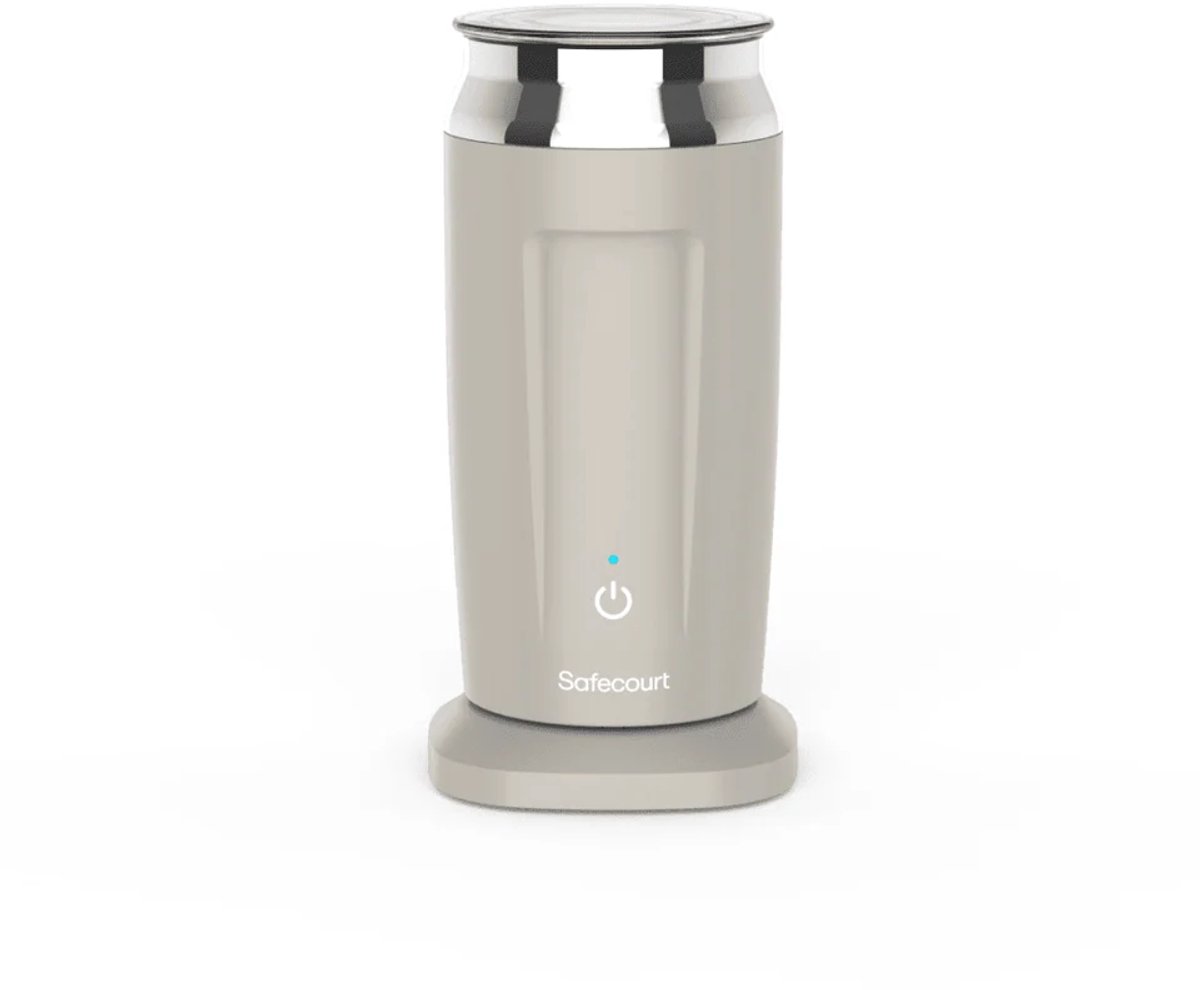 Safecourt kitchen Elektrische Melkopschuimer - PFAS & Teflonvrij - 4-in-1 - Antikleeflaag - Eenvoudige reiniging - Beige