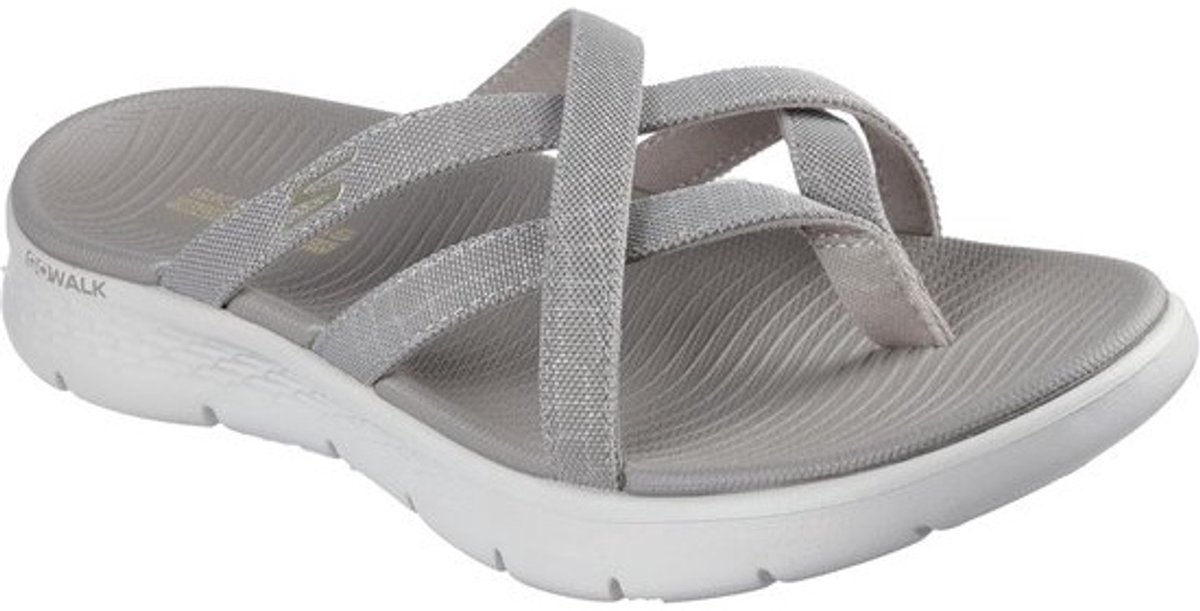 Dames Sandalen - Comfortabele Slippers - Zomerse Wandelingen - Machinewasbaar Ontwerp - 35.31 x 20.07 x 12.19 cm - Zilver Slangenprint