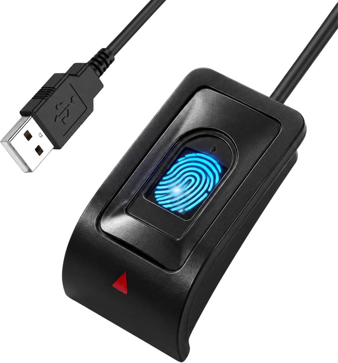 Vingerafdruksensor met 360 Graden Detectie, Wachtwoordvrije Toegang voor PC, Ondersteunt tot 10 ID's, Plug-and-play voor Windows 10/11 en Veiligheid