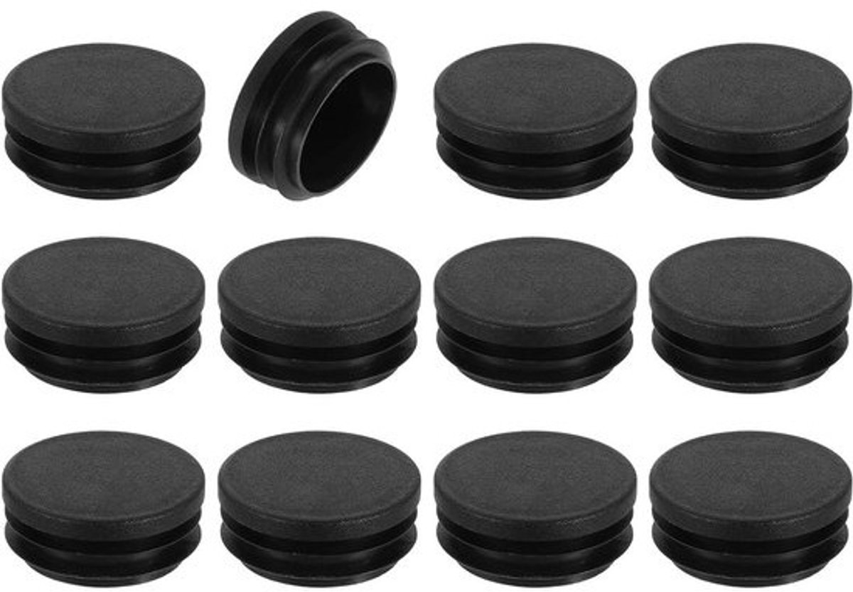 Ronde Kunststof Eindkappen - Meubelpoten Doppen - Vloeren Beschermen - Duurzame PE Constructie - 42 mm - Zwart