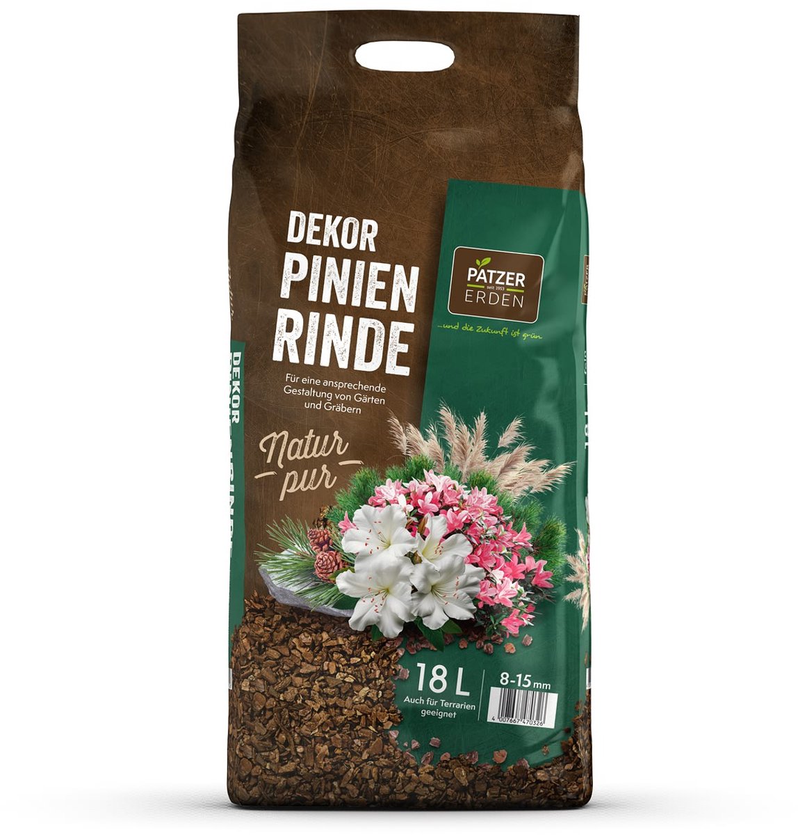 PATZER NATUR PUR Decor-Pijnboombast 8-15 mm / fijn - 18 liter