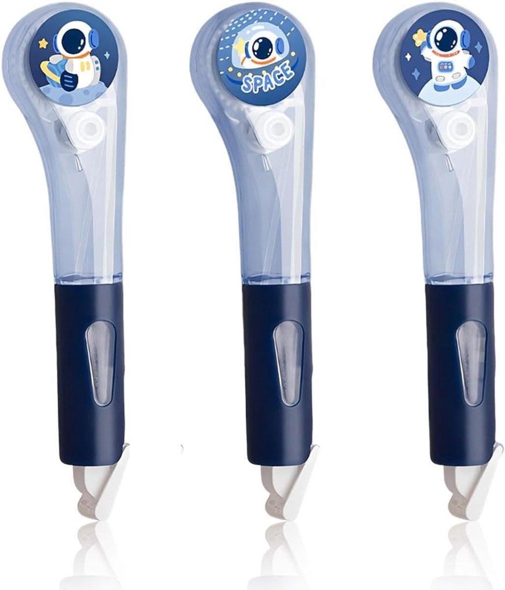Set van 3 Correctiepennen - Professionele Correctieroller voor Studenten, Leraren en Kantoorwerkers, 12 cm, Blauw - Perfect voor Fouten Verbeteren en Notities Maken