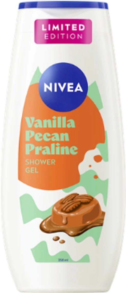 NIVEA Douchegel - Vanilla Pecan Praline | 1x 250 ml - Vanille, Pecannoten & Praline | Limited Edition Sweets Edition 2026