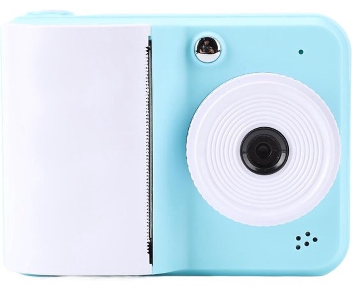 Kinder Camera Printen - Direct Print Camera - Foto's Maken - Direct Zwart-Wit Prints - 2.4 Inch Scherm - Blauw