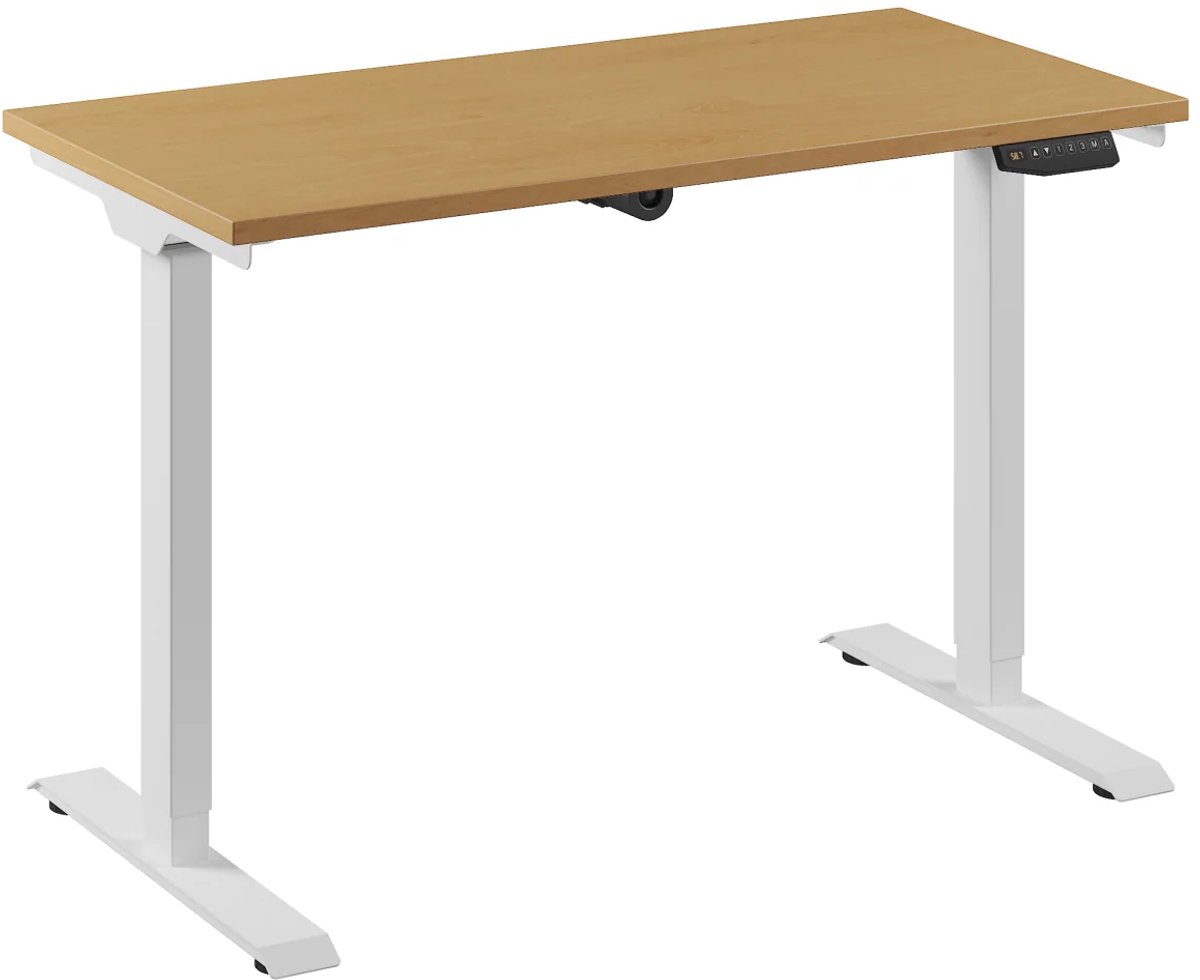 Bureau Adjust 1 Plus QA 120x60 Wit/Beuken