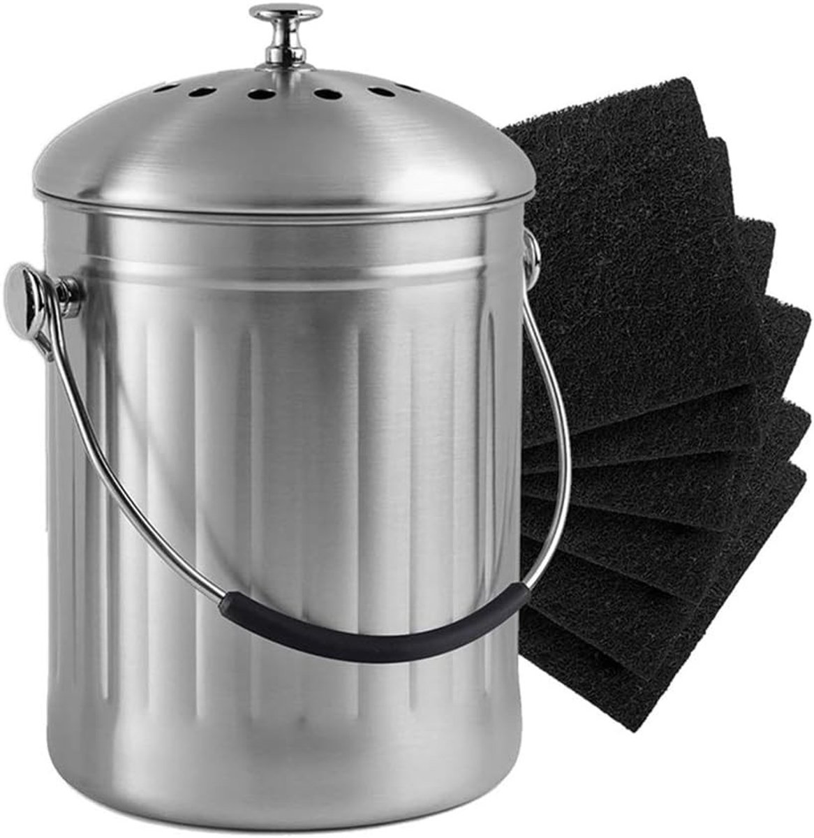 Compostfilter Set van 6 Stuks - Actieve Koolstof Filters voor Keukenafval, Compostbak en Biobak