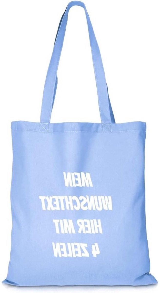 Herbruikbare Stoffen Tas - Jute Tas Lange Hengsels - Boodschappen Doen - Zelf Ontwerp Tekst