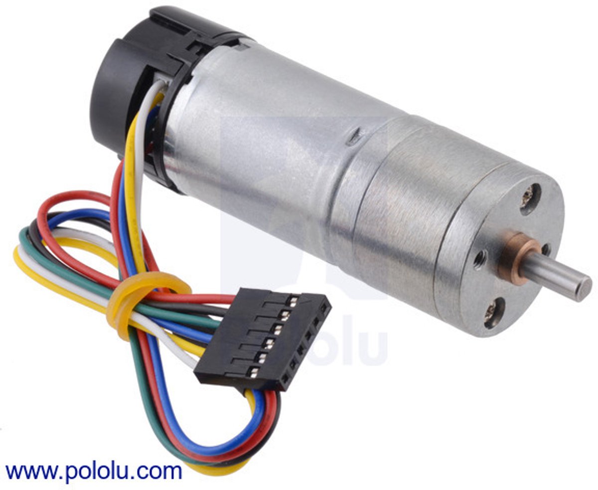 99:1 Metal Gearmotor 25Dx69L mm HP 12V with 48 CPR Encoder Pololu 4847