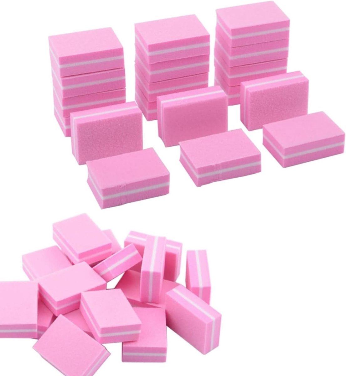 Nail Files en Polijstblokken - 50 Stuks Dubbelzijdige Vijl voor Onregelmatige Nagels, Perfect voor Nagelverzorging en Manicure