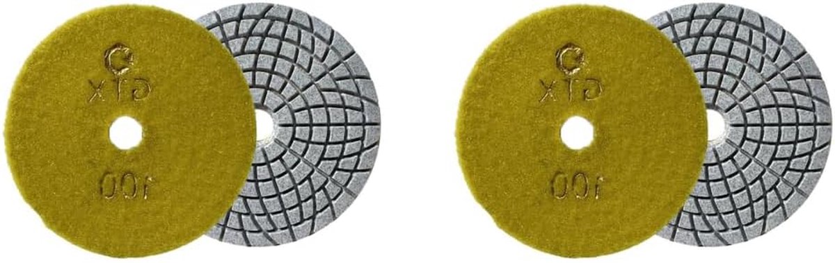 Diamant polijstpads - Schuurschijven - Beton polijsten - Voor diverse steensoorten - 100 mm - Grijs