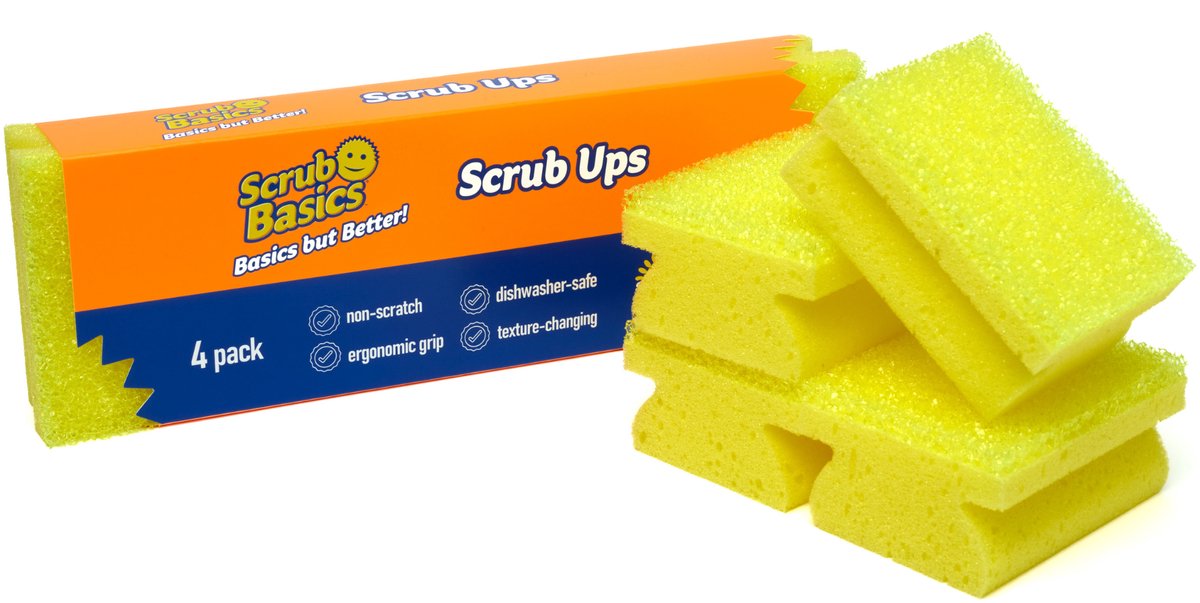 Scrub Daddy - Scrub Ups - Schoonmaakspons - Krasvrij - Huishoudspons