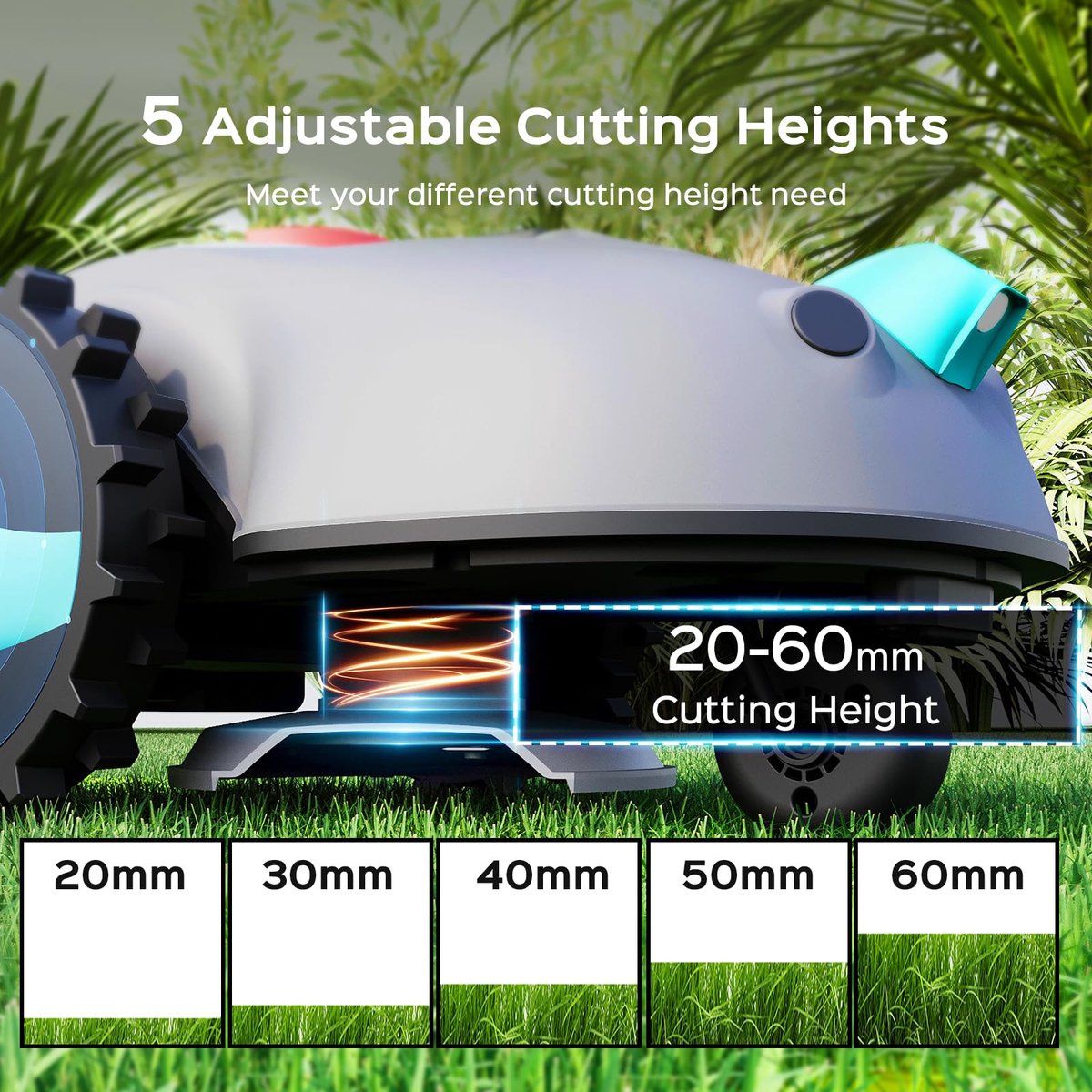 YARDCARE V100 Robotmaaier zonder Begrenzingskabel, stil en efficiënt voor tuinen tot 150 m² - ShopVlot