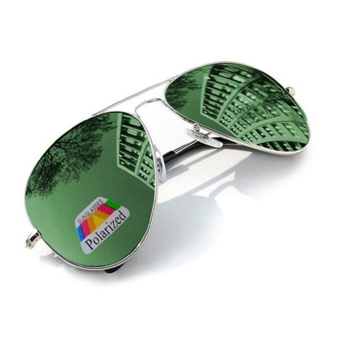 Zonnebril Gepolariseerd - Uniseks - Lichtgewicht Metalen Montuur - Zilveren Gespiegelde Glazen - Tijdloos Design - Perfect voor Dagelijks Gebruik - Zonnebrillen