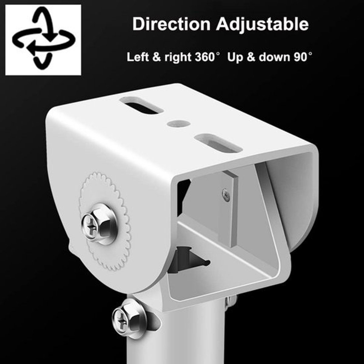 Verstelbare 30cm Bewakingscamera Beugel voor Muur en Plafond - Universele CCTV & IP Camera Montage met Aansluitdoos