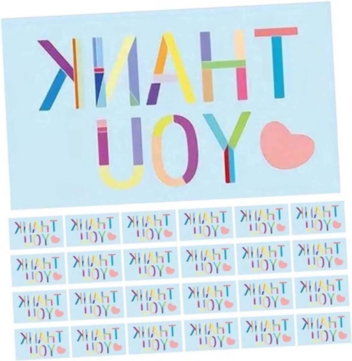 Bedankkaartjes - Wenskaarten Notitiekaarten - Persoonlijke Berichten - Gladde Dikke Textuur - 9 x 5 cm - Multicolor