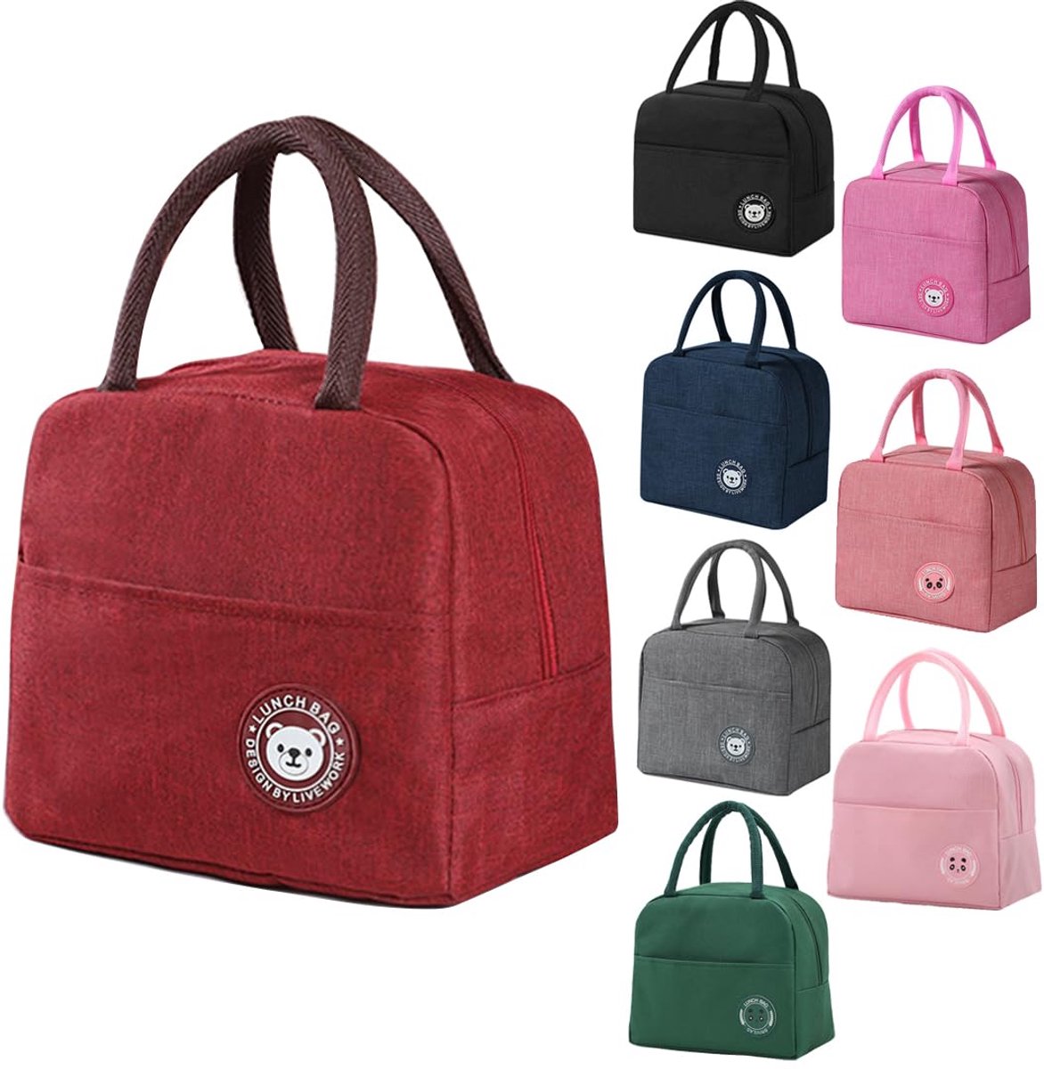 SHSMPXOY Lunchtas, 6L geïsoleerde lunchtassen voor vrouwen, thermische lunchtas voor mannen, kinderen, meisjes dames - ShopVlot