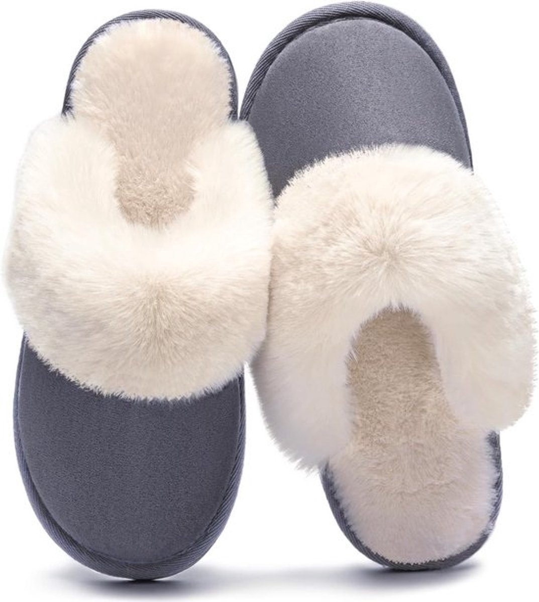 Warme Dames Sloffen Winter Pantoffels met Antislipzool - Zacht Pluche Comfort