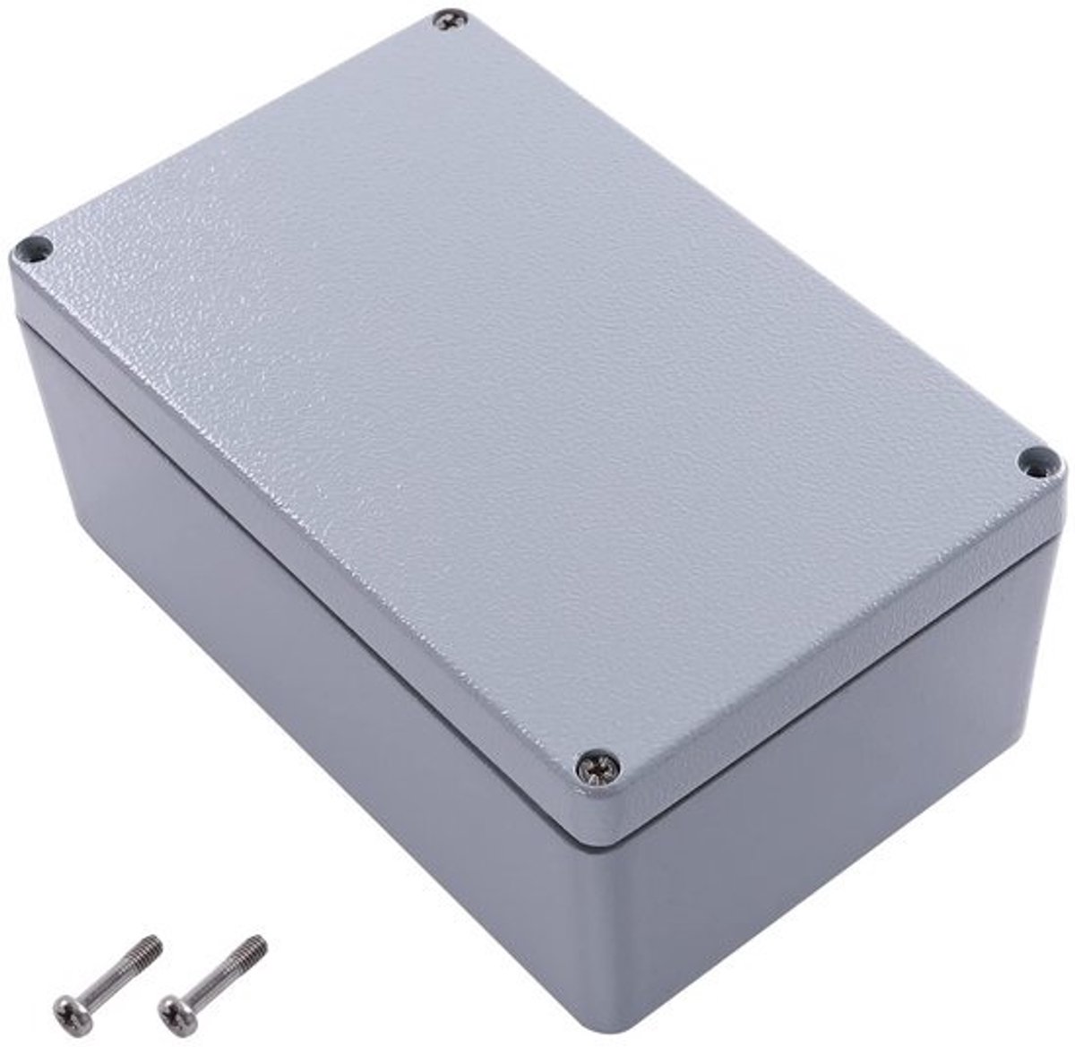 Aluminium Behuizing - Project Box - Waterdichte Aansluitingen - IP65 Bescherming - 18.8 x 12 x 7.8 cm - Grijs