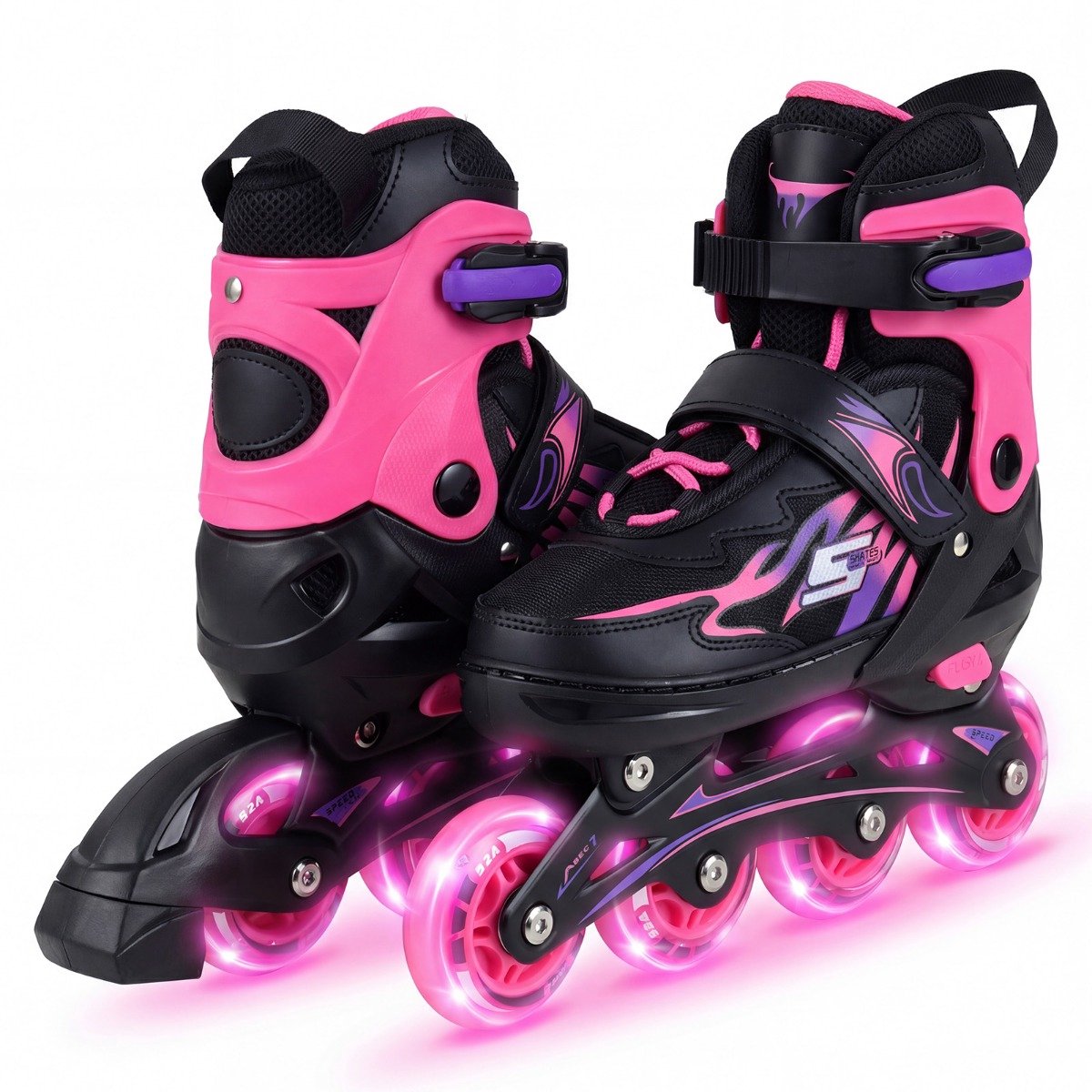 SureDeal® - Sportspeelgoed - Inlineskates - Kinderen - Jaar Voudig Verstelbare - Verlichte Wielen - Veiligheidsvoorzieningen - Peuters - Roze