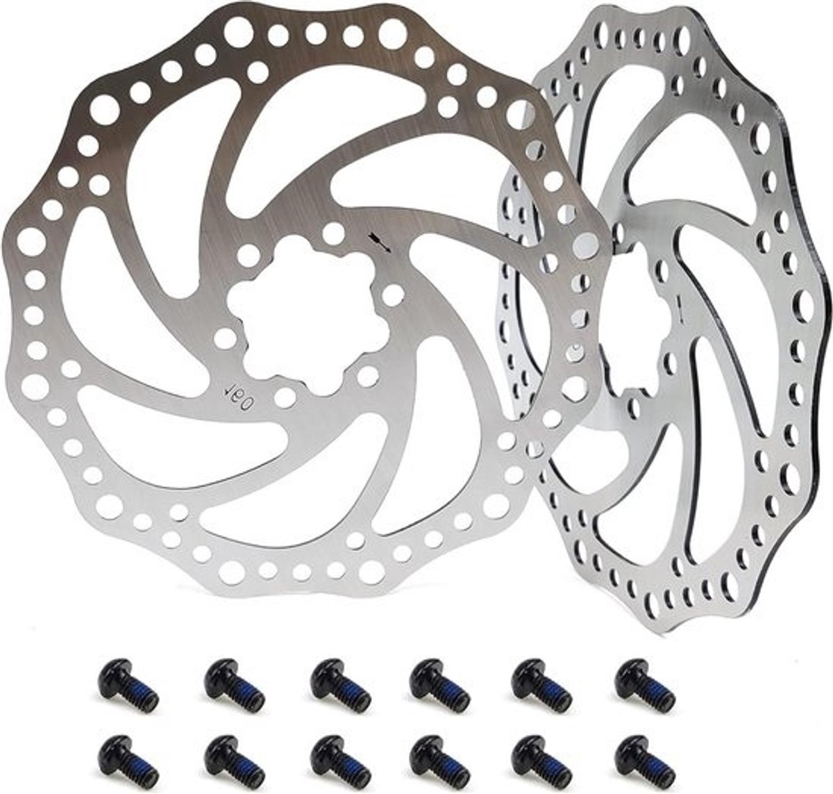 Fietsschijfremmen - Remrotors - Veilig Fietsen - Roestvrij Staal - 160 mm - Zilver