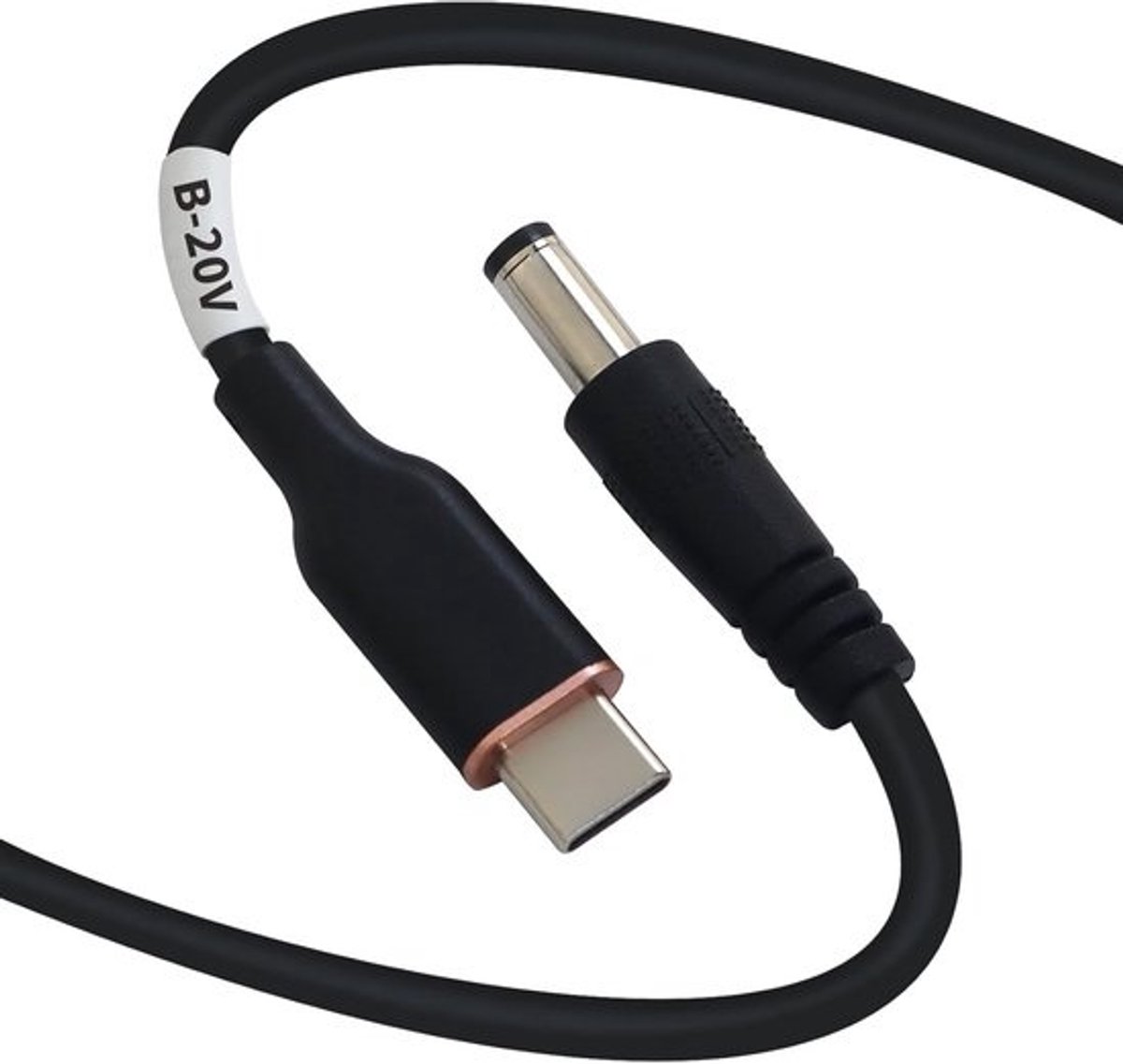 USB C naar DC Kabel - Voedingskabel PD - Apparaten Laden - Universele Connector - 1.2 Meter - Zwart