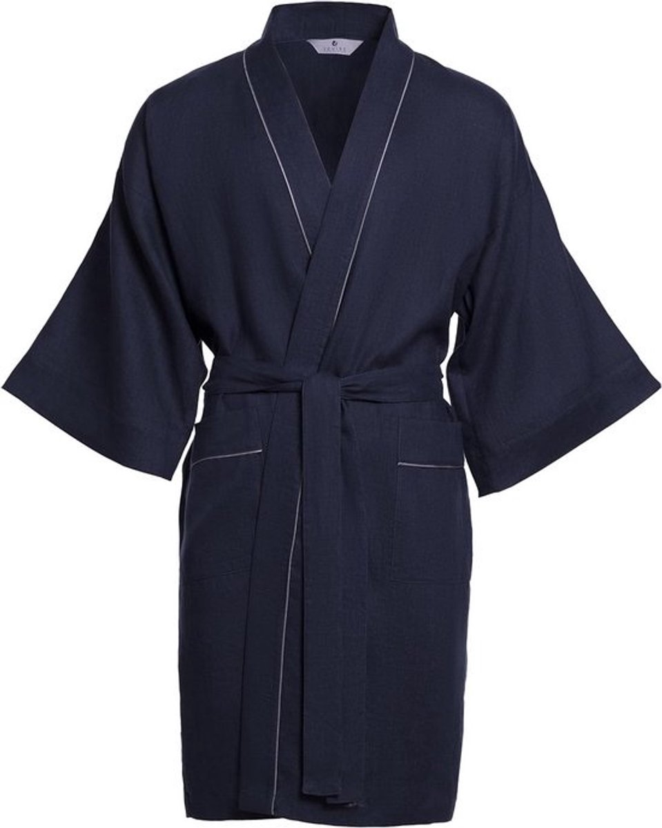 Revise RE-513 Kimono voor heren, ochtendjas, 100% linnen, premium kwaliteit