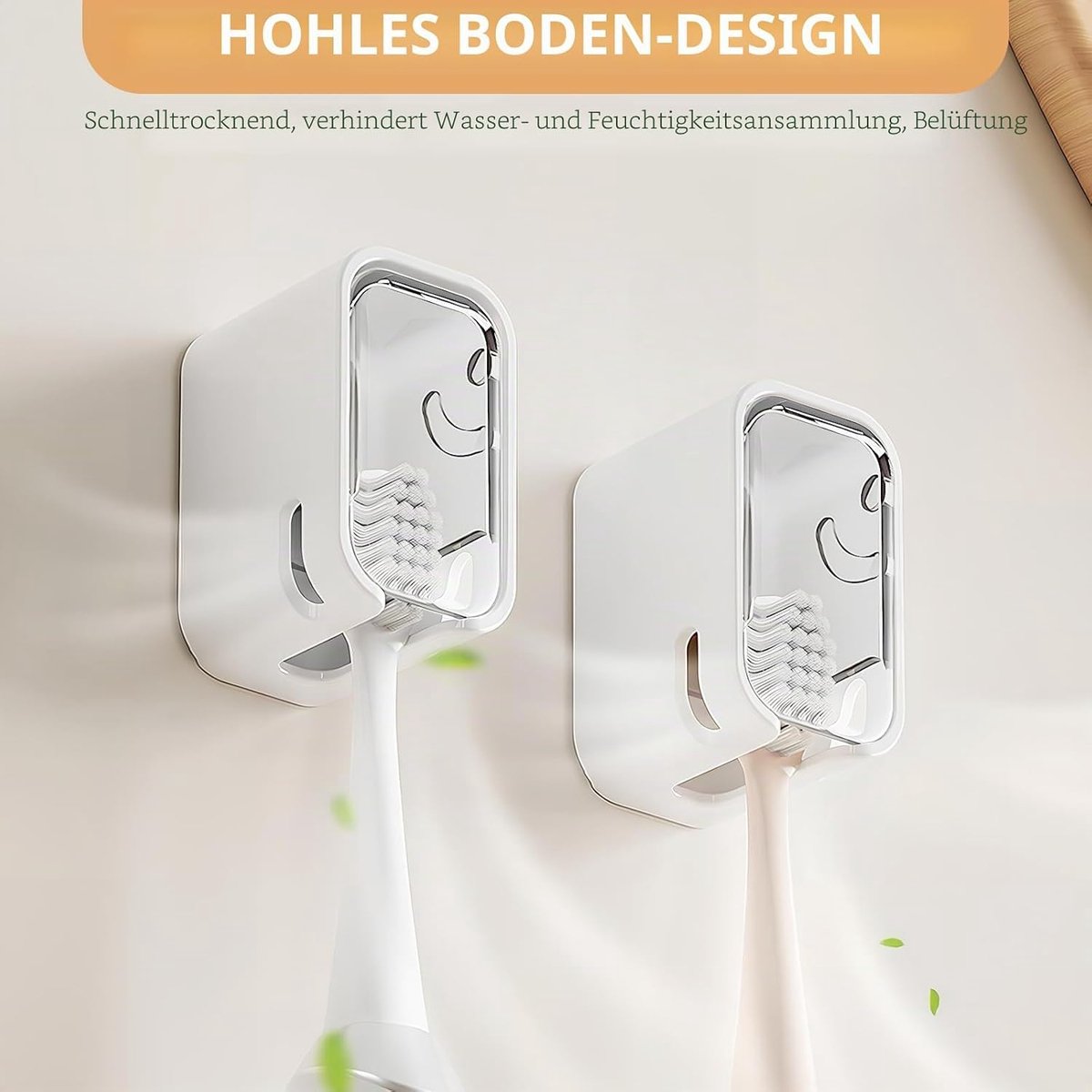 Wandgemonteerde tandenborstelhouder voor de badkamer - ShopVlot