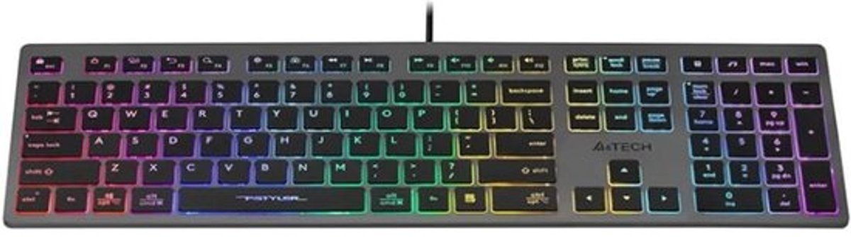 Bedraad QWERTY Gaming Toetsenbord met Neon Achtergrondverlichting en USB-Poorten
