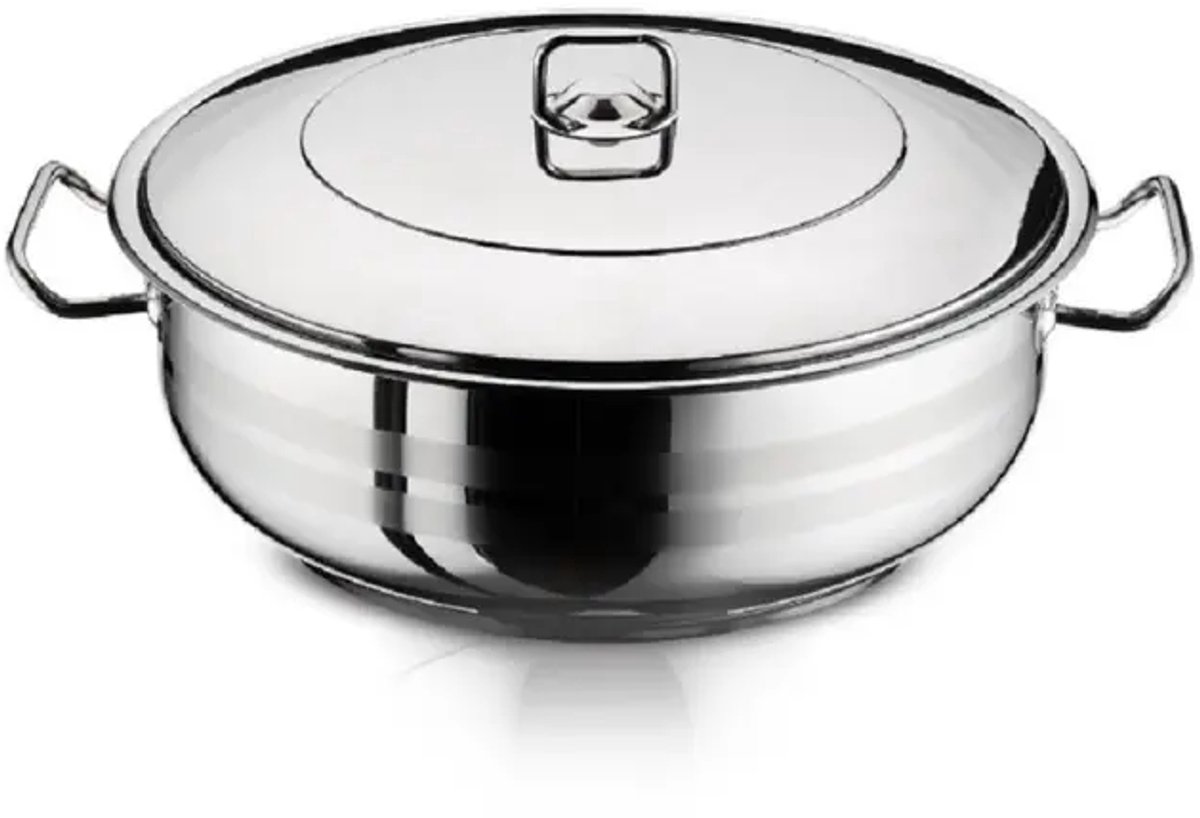 Hascevher kookpot – Gastro – roestvrij staal – 45x20 cm – 29L – zilver – makkelijk schoonmaken