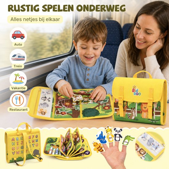 Bidiboo montessori 20-in-1 Busy activiteiten Rugzak XXL Speelboek Nederlandstalig - Educatief Speelgoed Peuter en kleuter speelgoed 3 jaar – van Merkloos — afbeelding 3