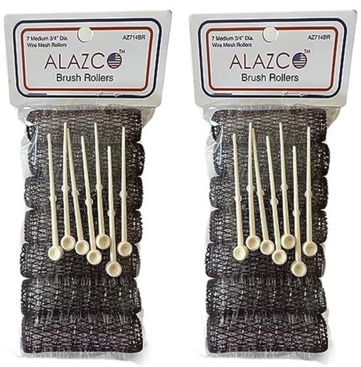 Vintage Haarrollers Set van 14 Stuks - Medium Krulspelden met Flexibele Pins