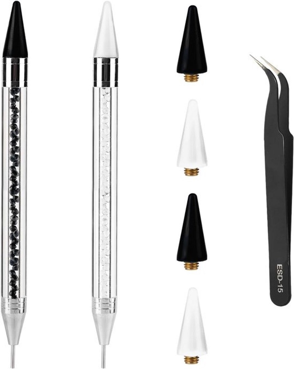 Nagel Strass Steentjes Picker Set met Wax Pen en Pincet voor Nail Art DIY