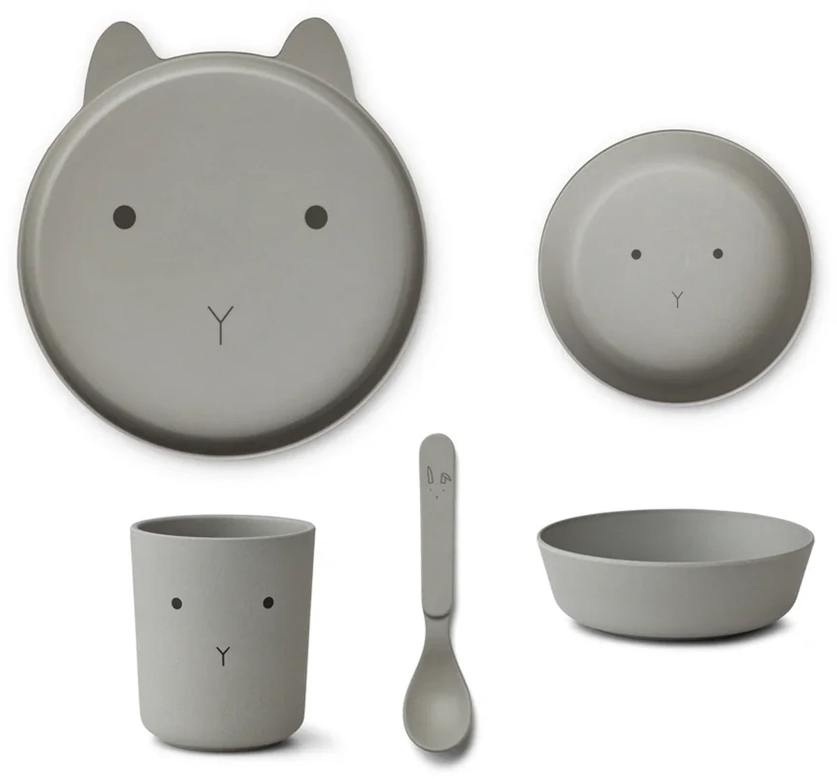 Liewood - Kinderserviesset Brody Junior (4 delig) - Kinderserviesset - Rabbit Dove Blue