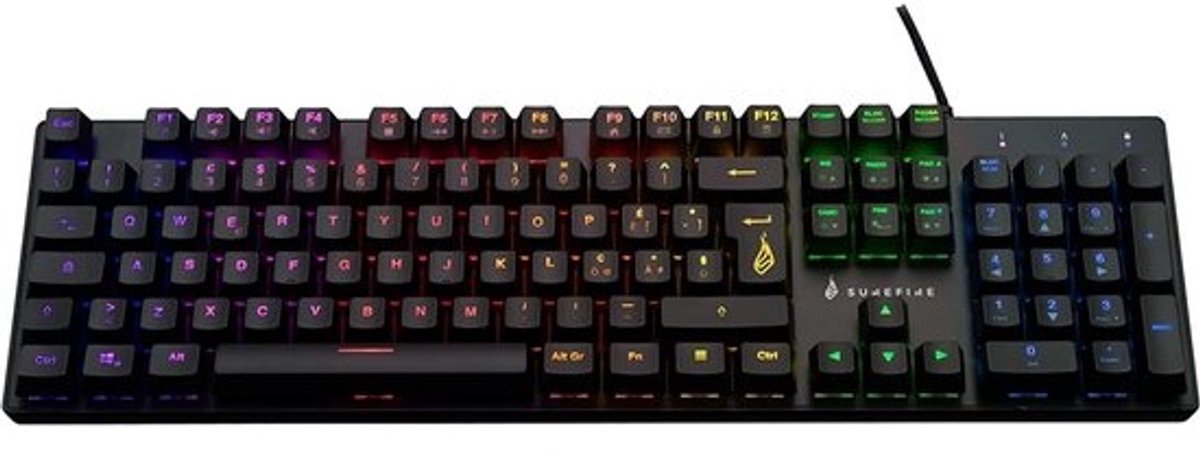 Mechanisch Gamingtoetsenbord met RGB Verlichting en 100% Anti-Ghosting