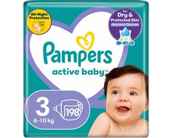 3x Pampers Active Baby Luiers Maat 3 (6-10kg) 66 stuks