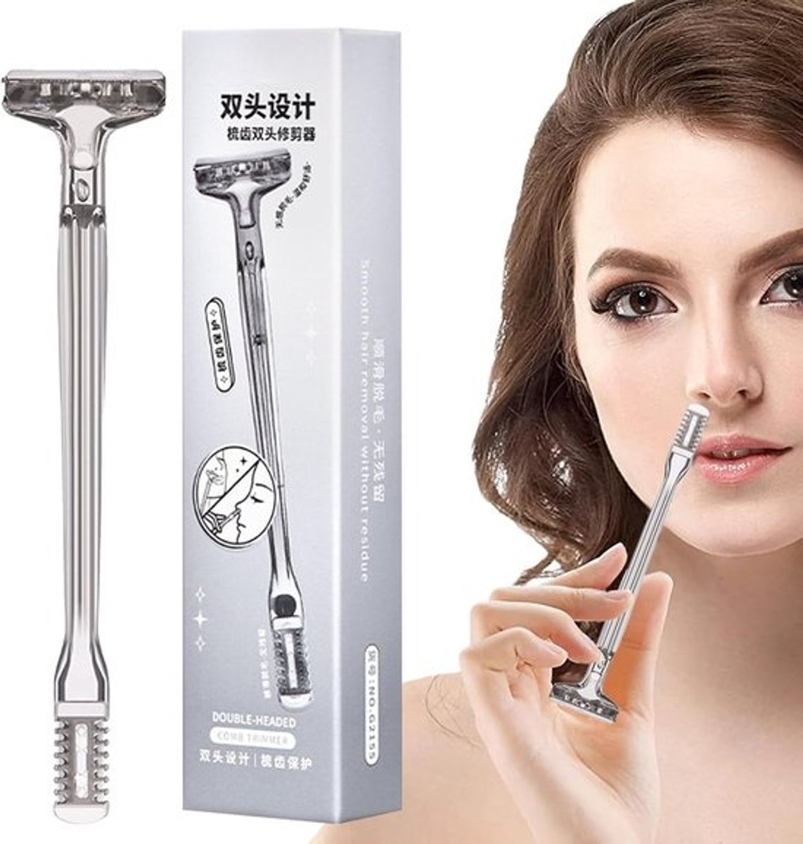 Neushaartrimmer - Gezichtsbeharing Trimmer - Persoonlijke Verzorging - Pijnvrij en Zonder Irritatie - 12.5 x 3.2 x 2.2 cm - null