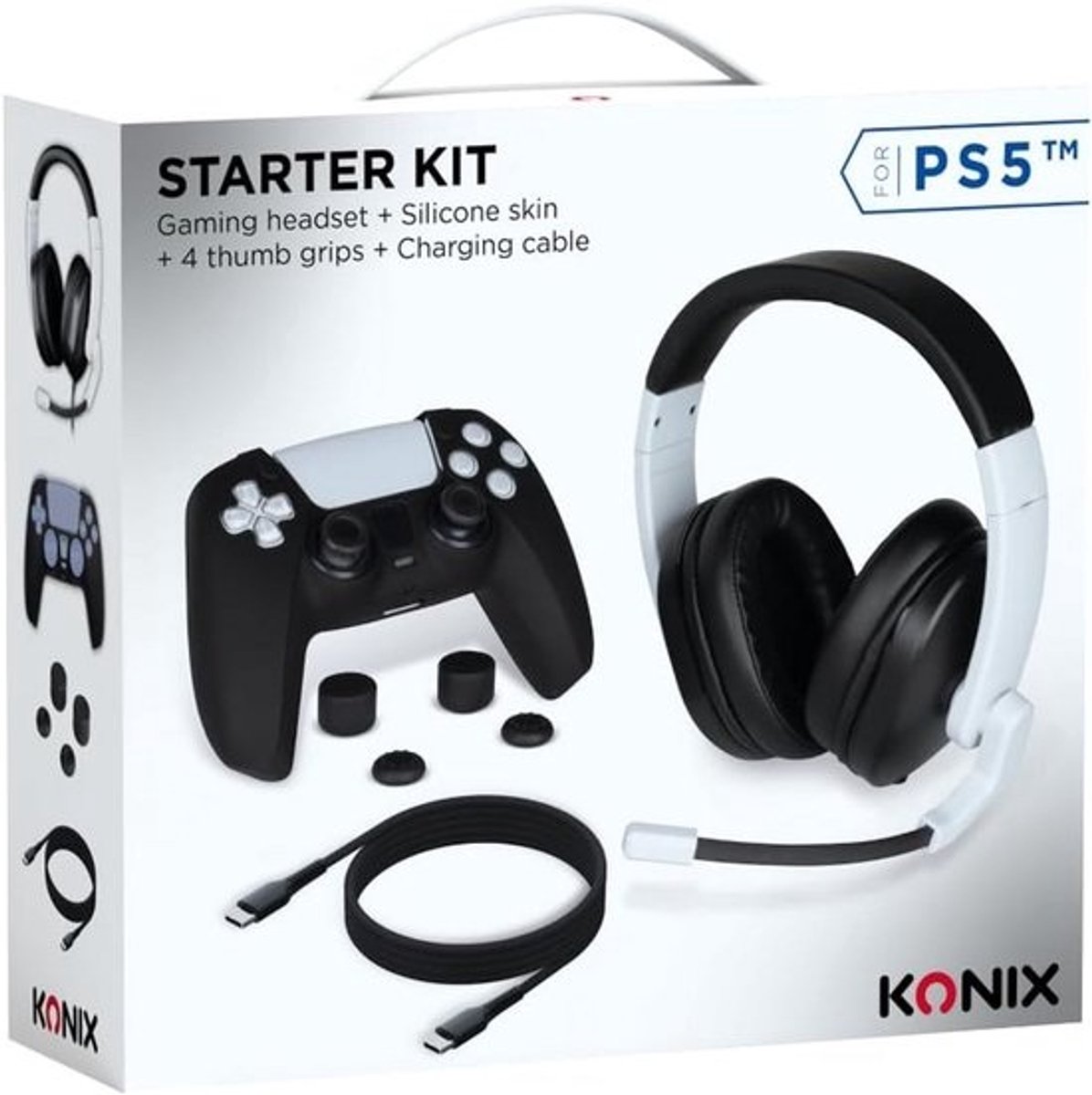 PS5 Starterpack met Headset, Beschermhoesjes, Thumb Grips en Laadkabel