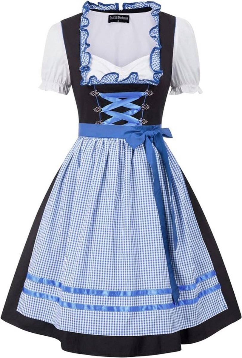 Dames Dirndl-jurk met Smalle Tailleband voor Oktoberfest en Traditionele Feesten