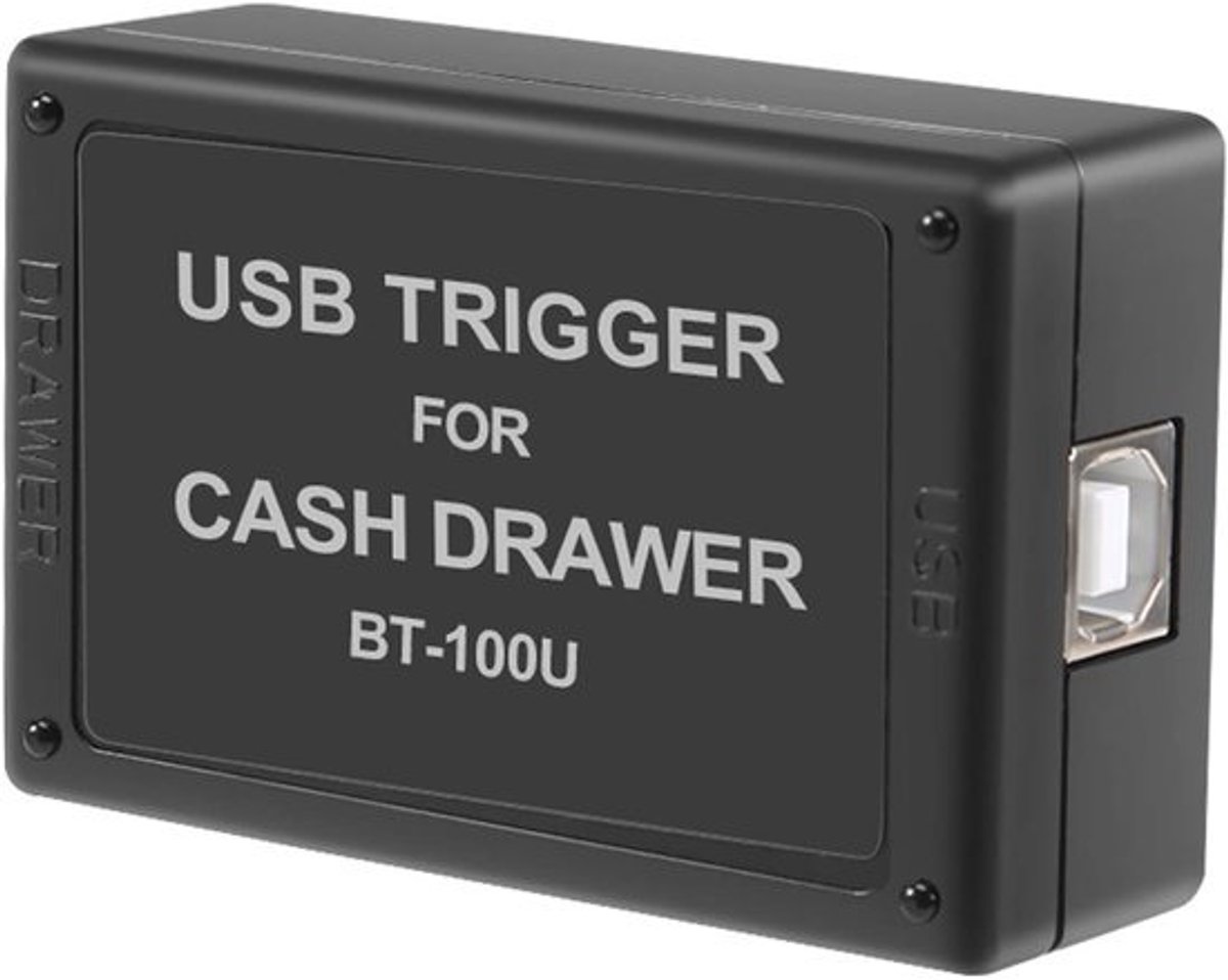 Kassalade Trigger - Lade Ontspanner - Kassasysteem Integratie - USB Interface - 13x7x3 cm - Zwart