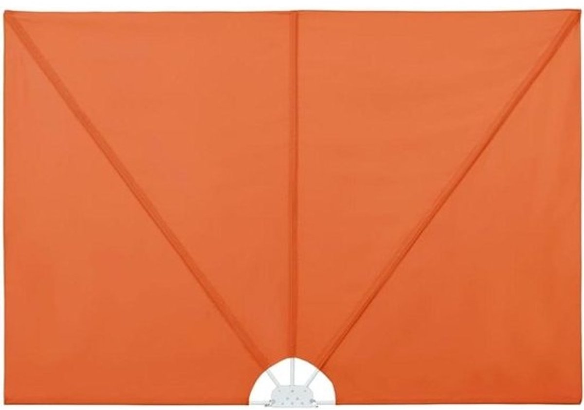 Inklapbaar Zijscherm voor Balkon & Terras - 300x200 cm - Terracotta - Windscherm & Privacy Scherm - Waterafstotend Polyester - Wandmontage