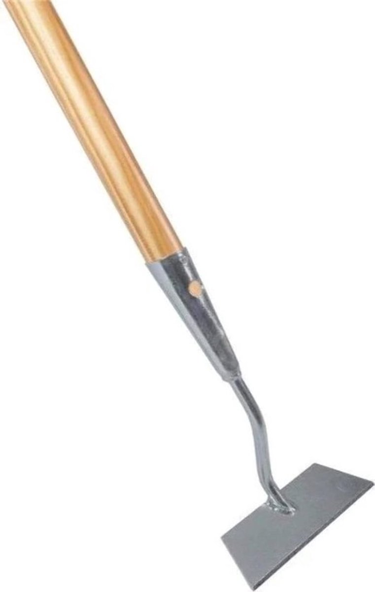 Rechthoekige Schoffel 20 cm met Houten Steel voor Onkruidverwijdering