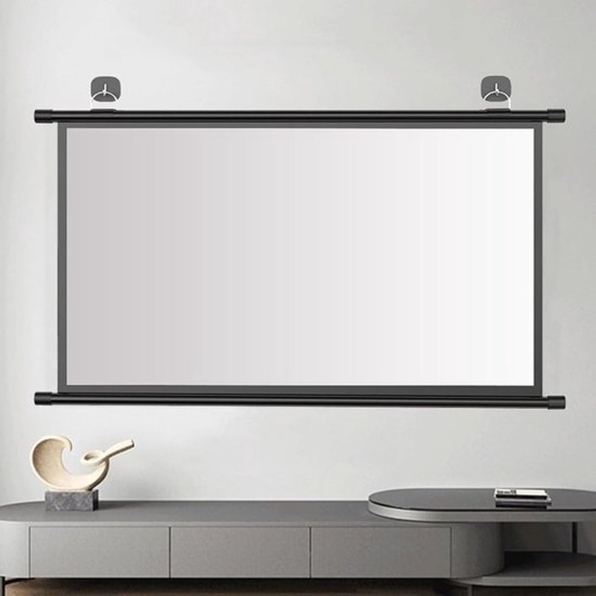 Handmatig Pull Down Projectiescherm 4:3/16:9 HD Binnen/Buiten voor Thuisbioscoop