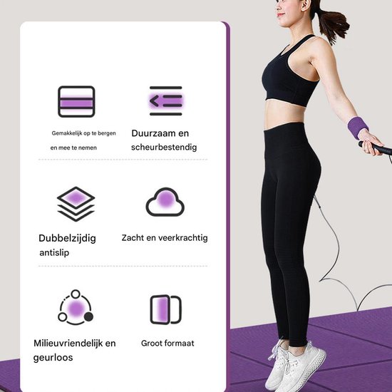 Camping Slaapmat - Opvouwbare Mat - Buiten Ontspannen - Onderhoudsvriendelijk Oppervlak - 173x61cm - Violet van Camping — afbeelding 5